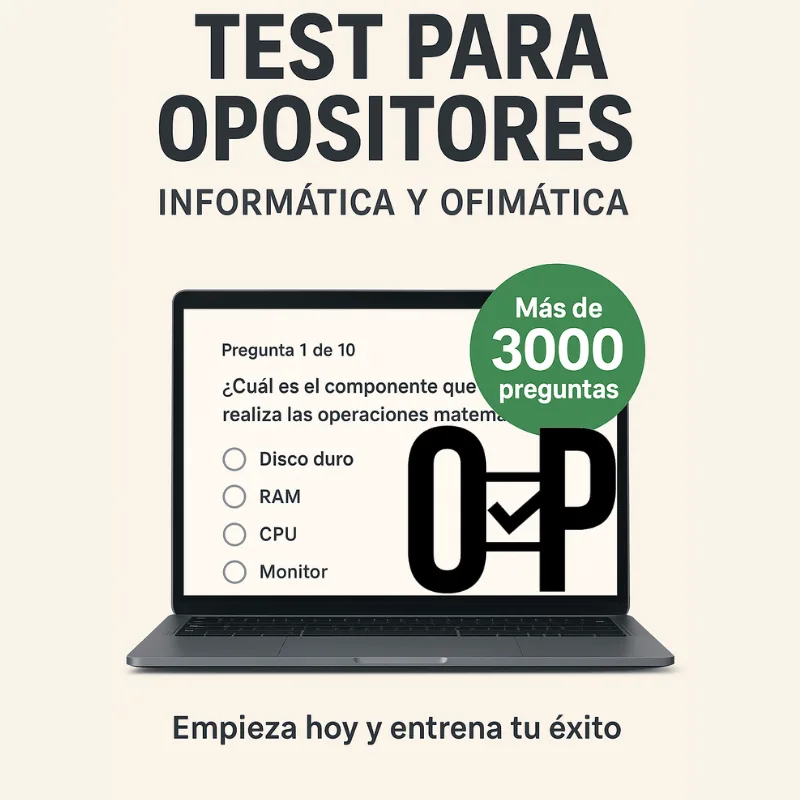 test informatica ofimatica oposicion administrativo age